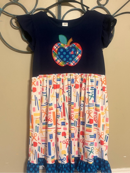 Old Navy Other - Old Navy Navy Top with Multicolor School Supplies Skirt Dress